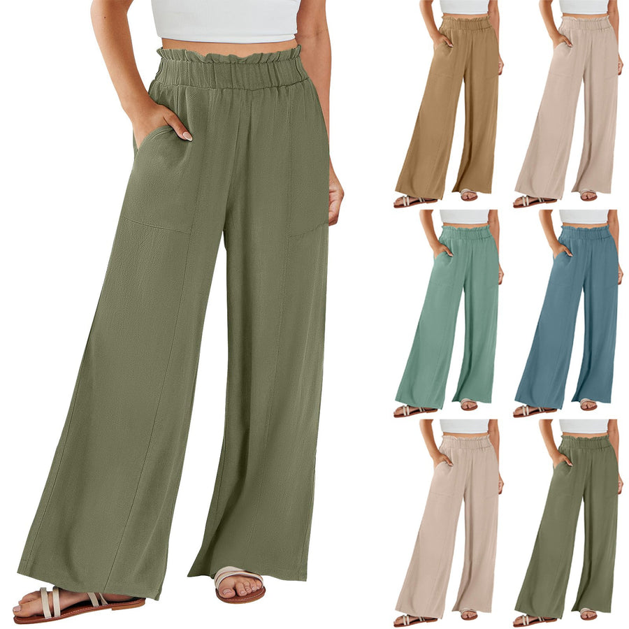 Cross-border European And American Cotton And Linen Casual Pants Women 2025wish Spring And Summer New Women's Plus Size Women's Clothing